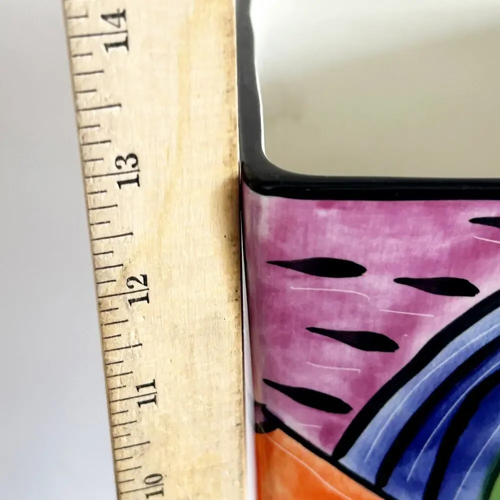 Muzeum Picasso Style Cubism Abstract Face Memphis Art Pottery Ceramic 13